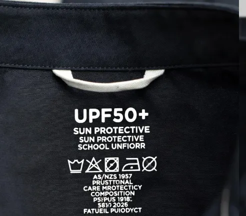 School uniform labeling, packaging, and brand integration — AS/NZS 1957 compliance